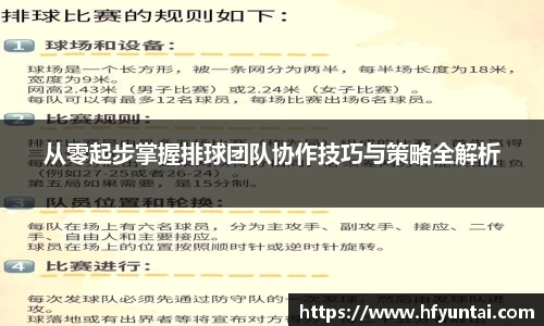 从零起步掌握排球团队协作技巧与策略全解析