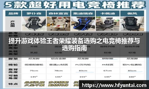 提升游戏体验王者荣耀装备选购之电竞椅推荐与选购指南